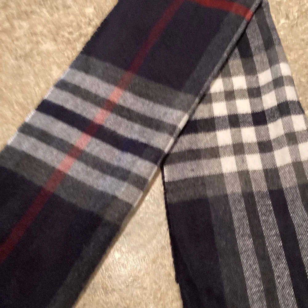 Casmink Blue Plaid Men’s Scarf